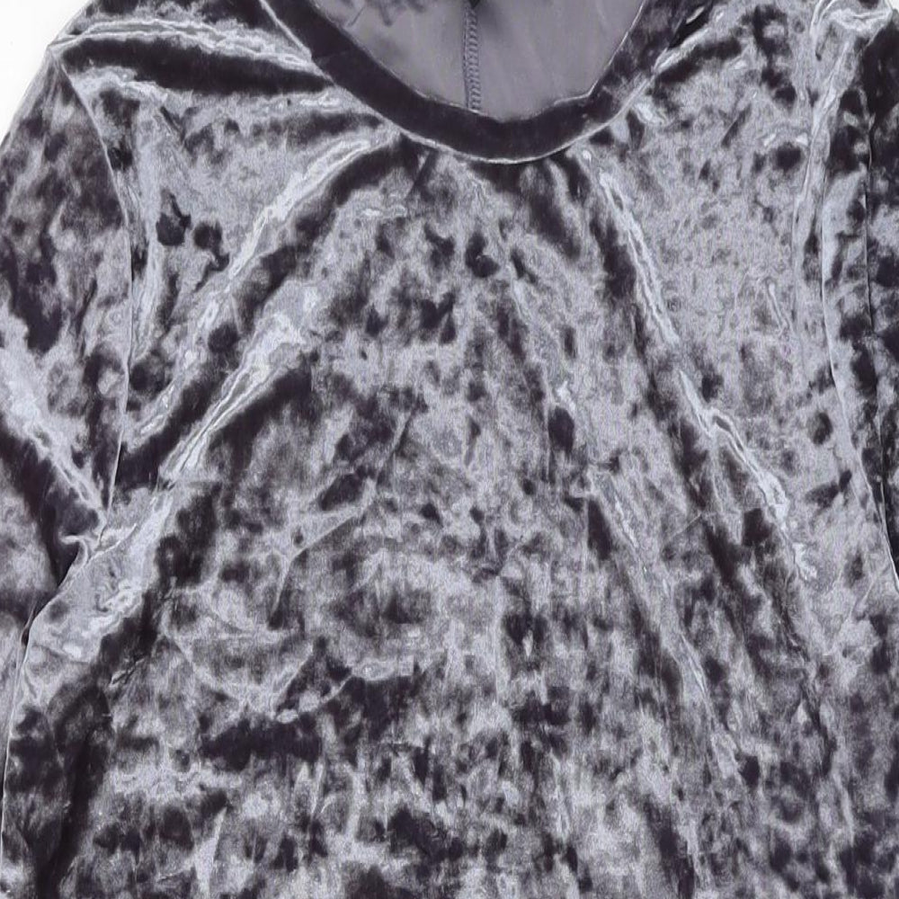 New Look Womens Grey Polyester A-Line Size 16 Round Neck Pullover