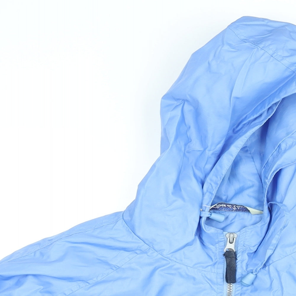 Joie De Vivre Womens Blue Windbreaker Jacket Size 18 Zip