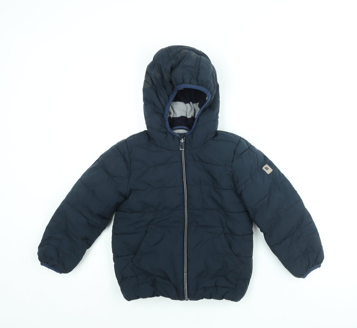NEXT Boys Blue Puffer Jacket Jacket Size 4-5 Years Zip