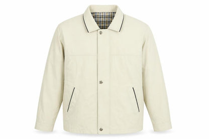Essentials Mens Beige Jacket Size XL Zip - Vintage