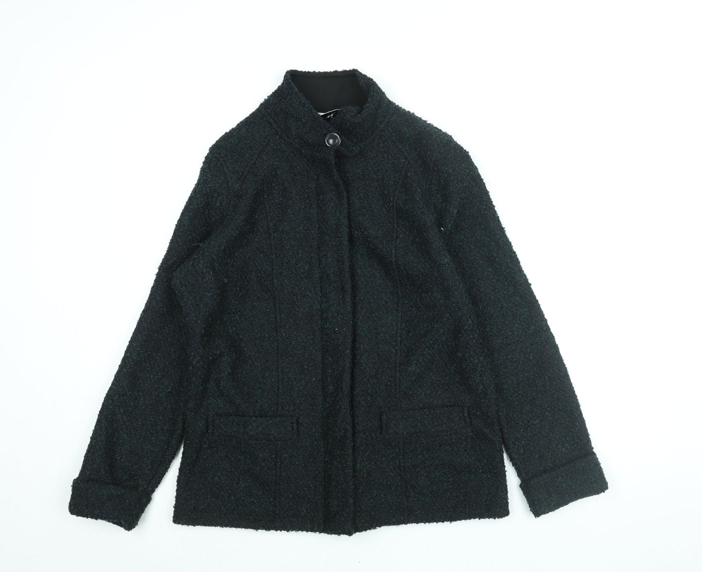 Marks and Spencer Womens Multicoloured Pea Coat Coatigan Size 12 Zip