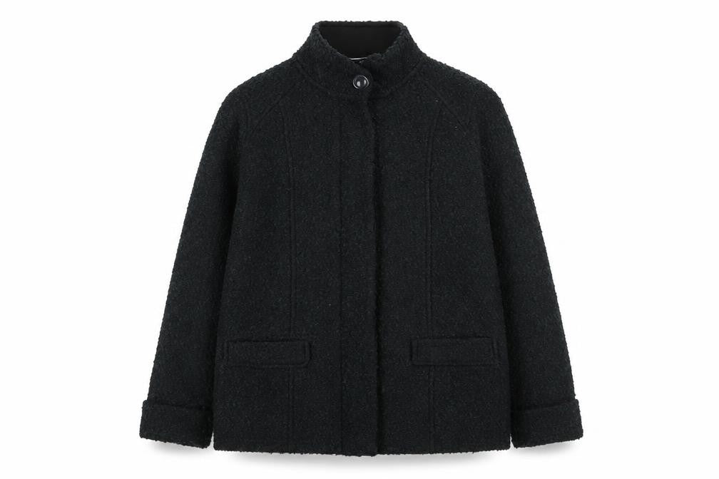 Marks & Spencer Womens Multicoloured Pea Coat Coatigan Size 12 Zip