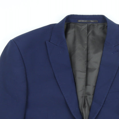 Next Mens Blue Polyester Jacket Suit Jacket Size 42 Regular