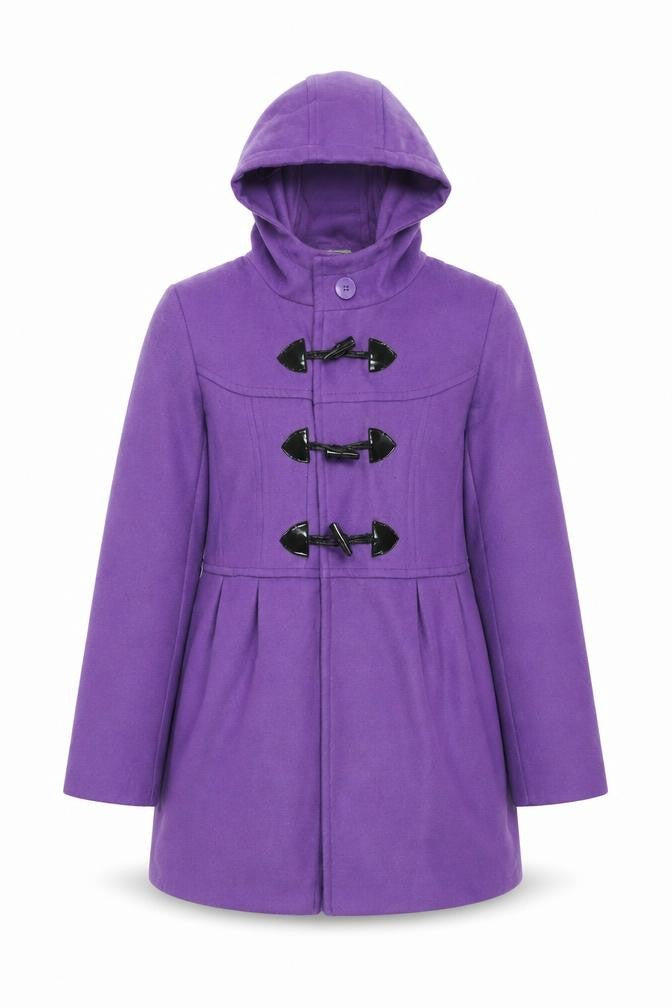 Select Womens Purple Pea Coat Coat Size 12 Toggle - Pleated