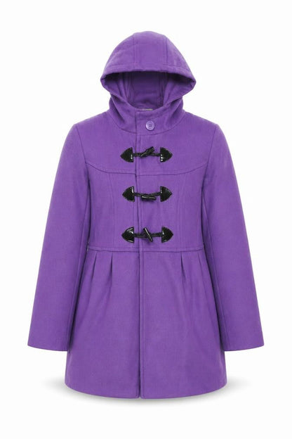 Select Womens Purple Pea Coat Coat Size 12 Toggle - Pleated