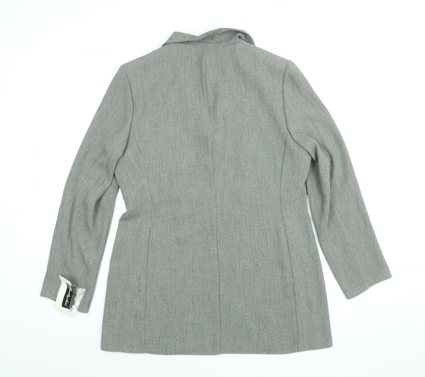 Berkertex Womens Grey Jacket Size 12 Button