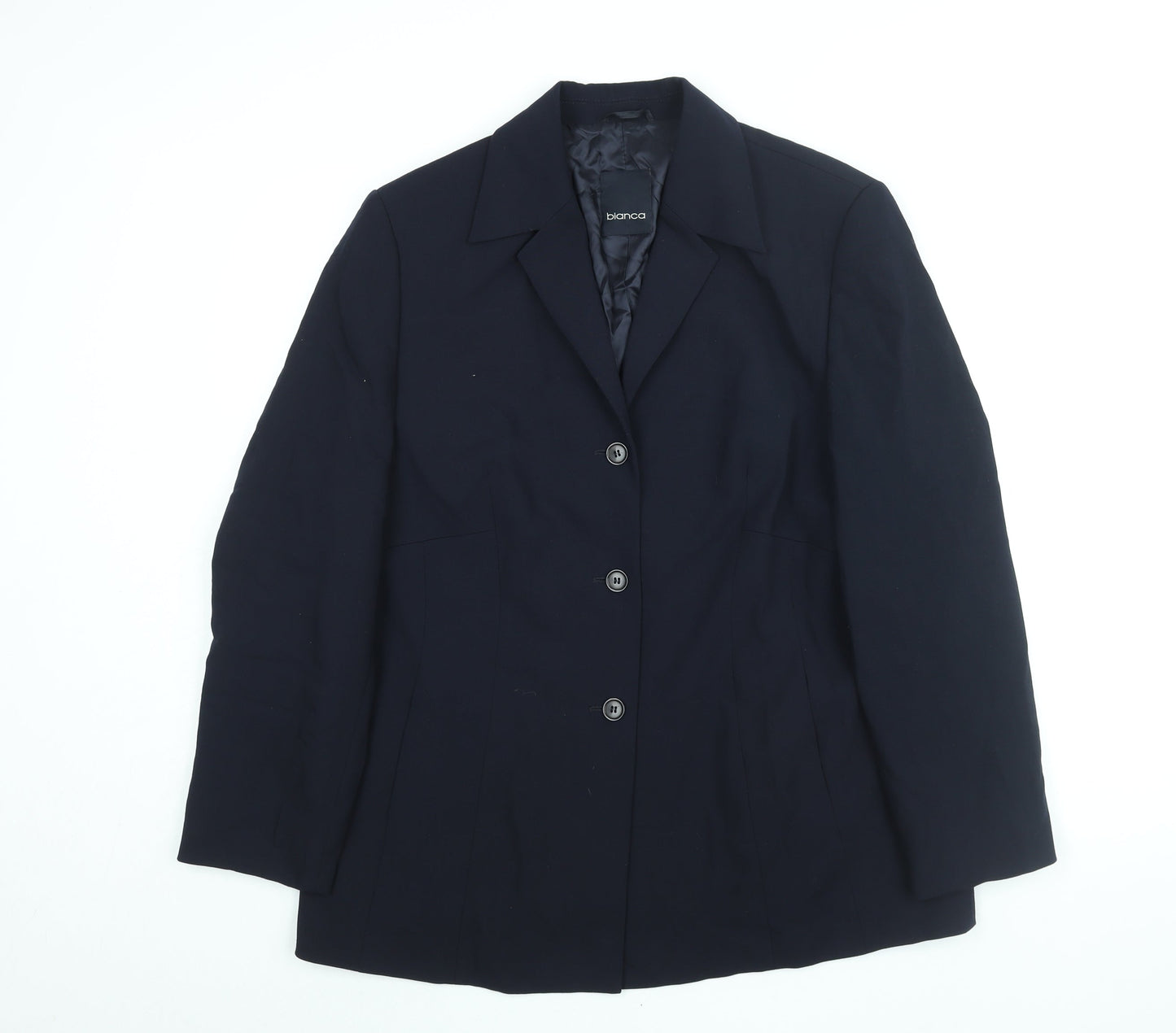 Bianca Womens Blue Jacket Size 18 Button