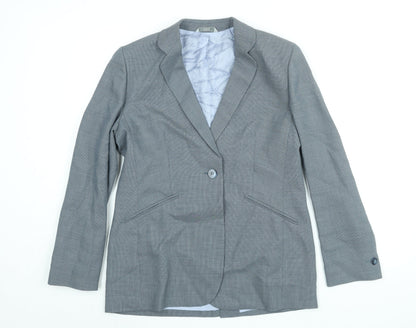 Marks & Spencer Womens Blue Jacket Blazer Size 12 Button