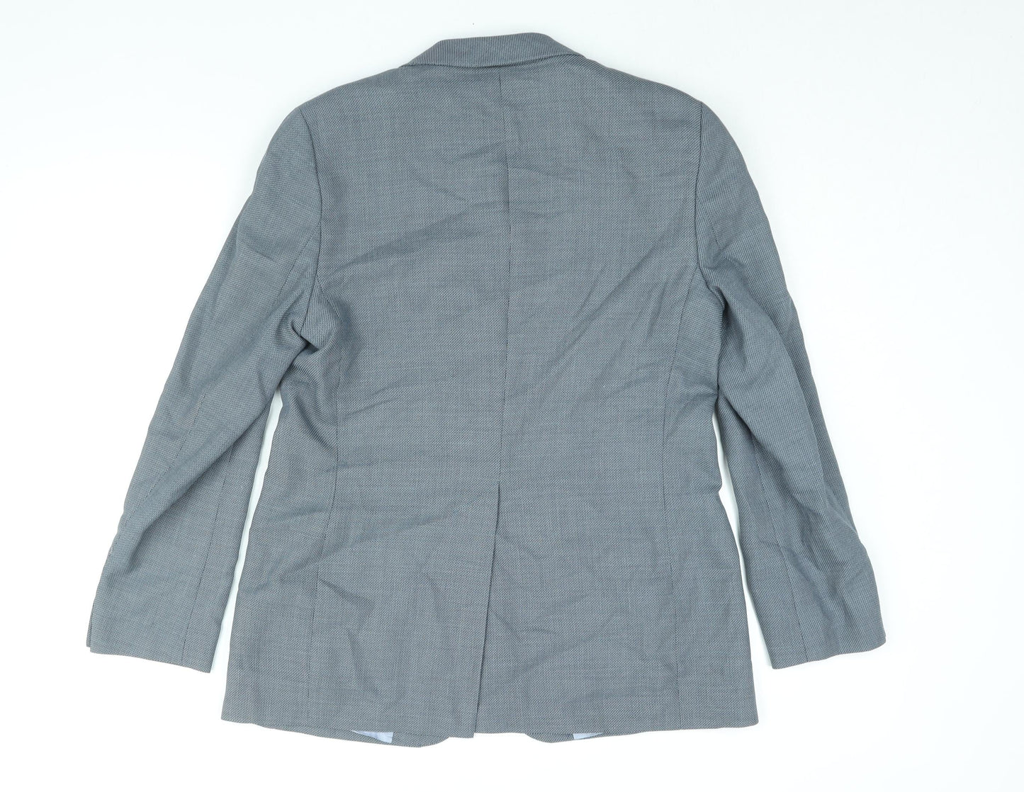 Marks and Spencer Womens Blue Jacket Blazer Size 12 Button