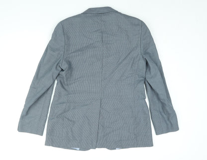 Marks & Spencer Womens Blue Jacket Blazer Size 12 Button