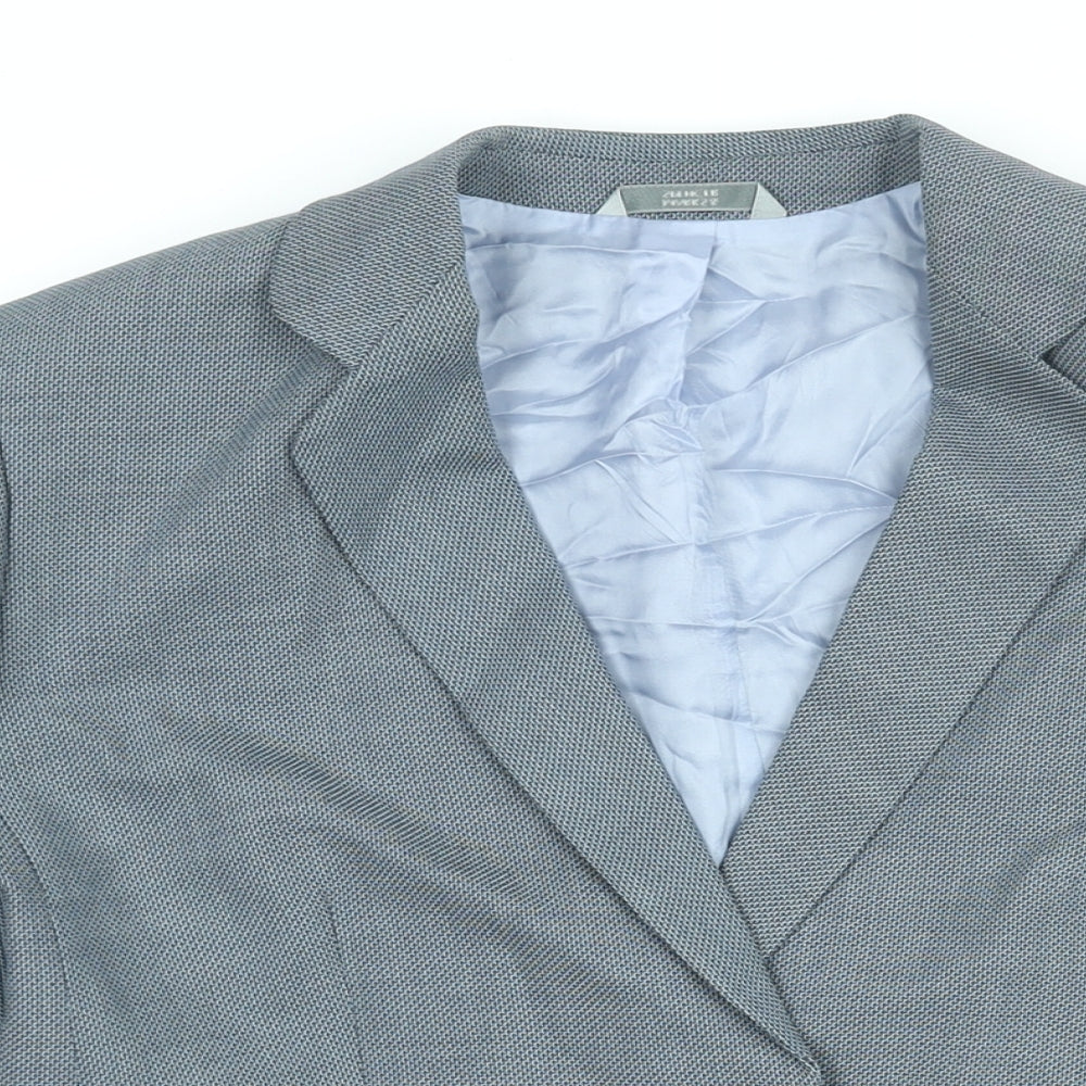 Marks and Spencer Womens Blue Jacket Blazer Size 12 Button