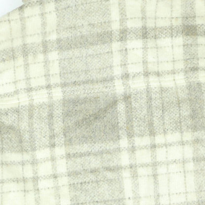 Topshop Womens Beige Plaid Pea Coat Coat Size XS Button