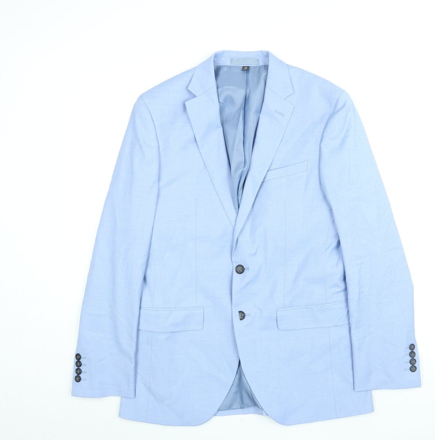 Marks and Spencer Mens Blue Polyester Jacket Suit Jacket Size 38 Regular