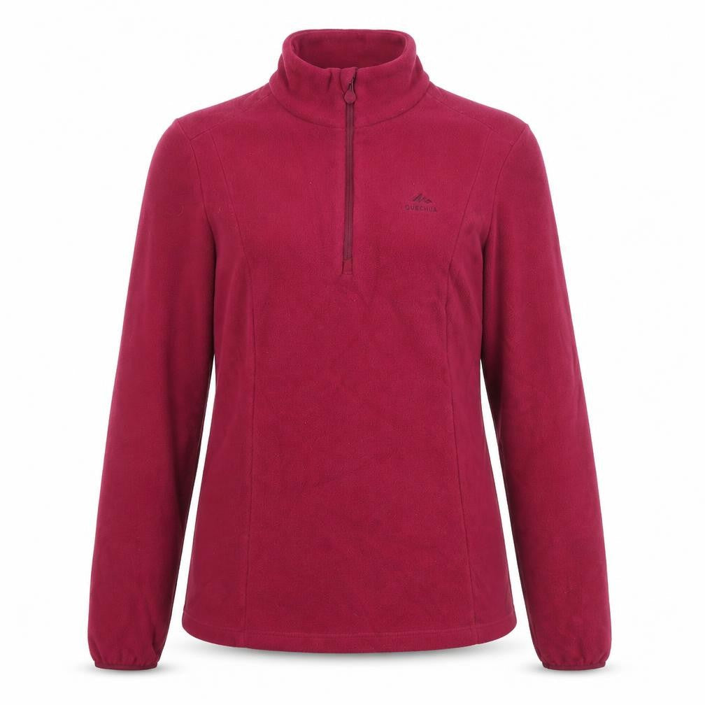 Quechua Womens Pink Polyester Pullover Sweatshirt Size S Zip - Logo