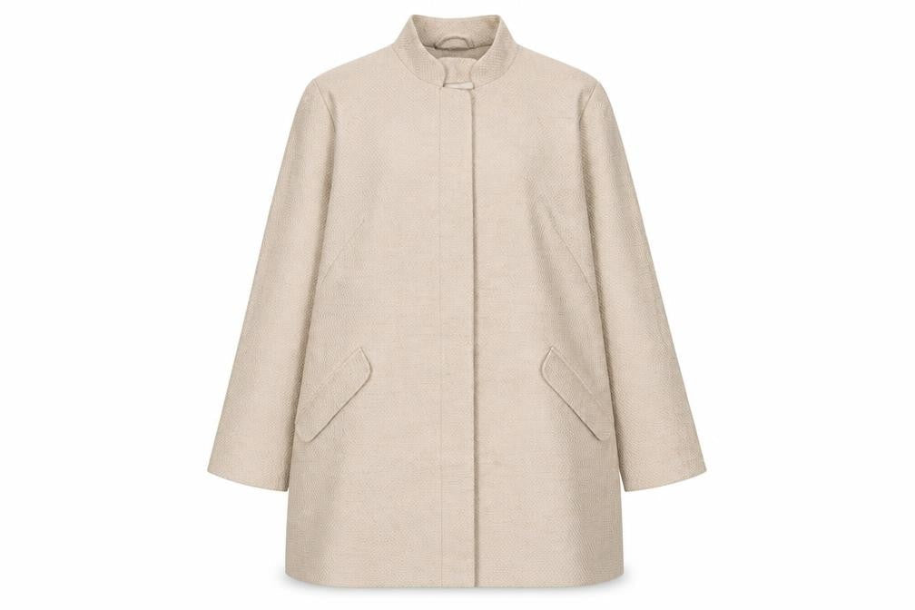 Classic Womens Beige Overcoat Coat Size 22 Button
