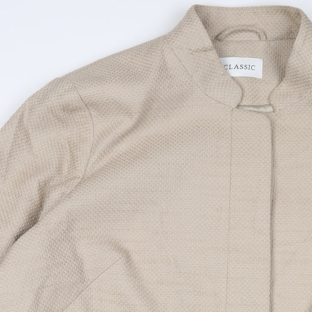 Classic Womens Beige Overcoat Coat Size 22 Button