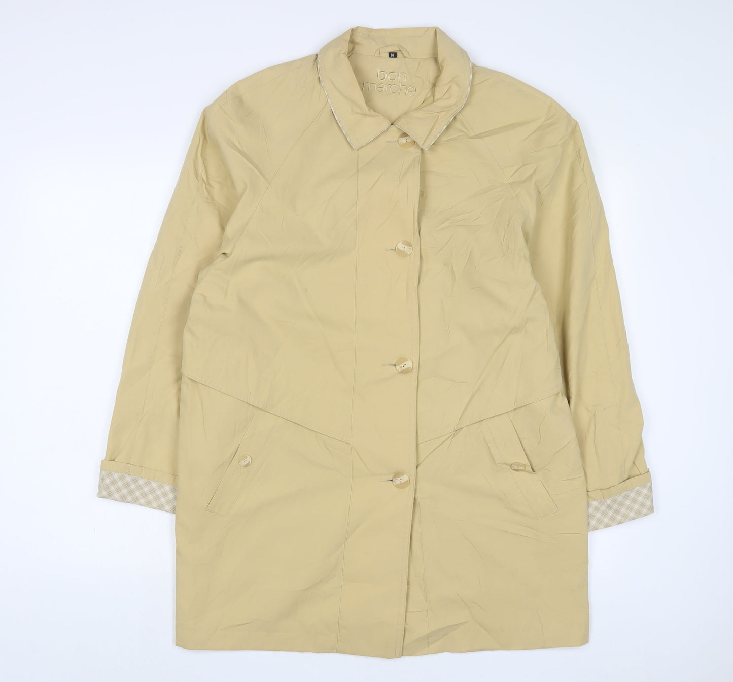 Bonmarché Womens Yellow Jacket Size 14 Button