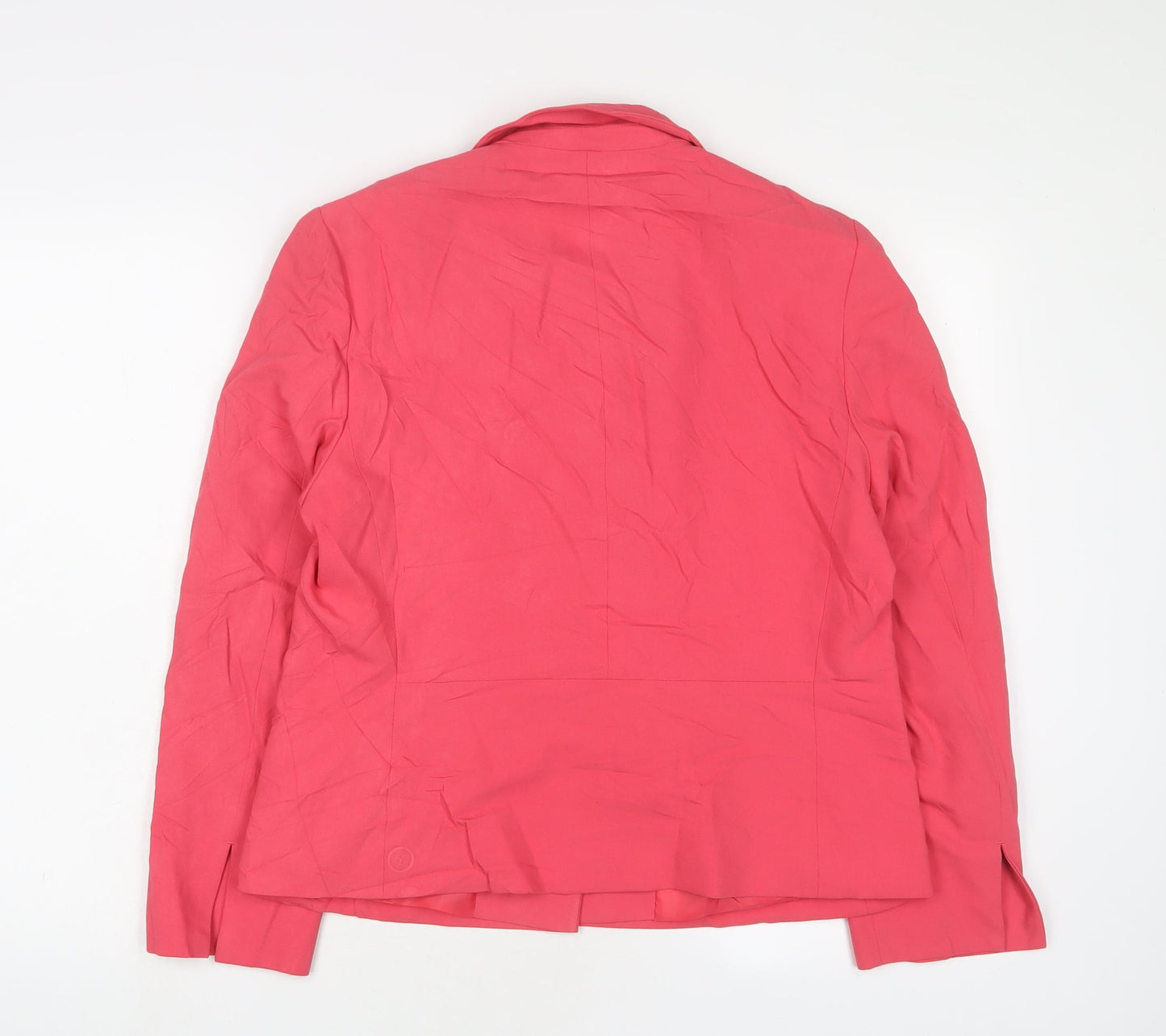 Marks and Spencer Womens Pink Jacket Blazer Size 14 Button
