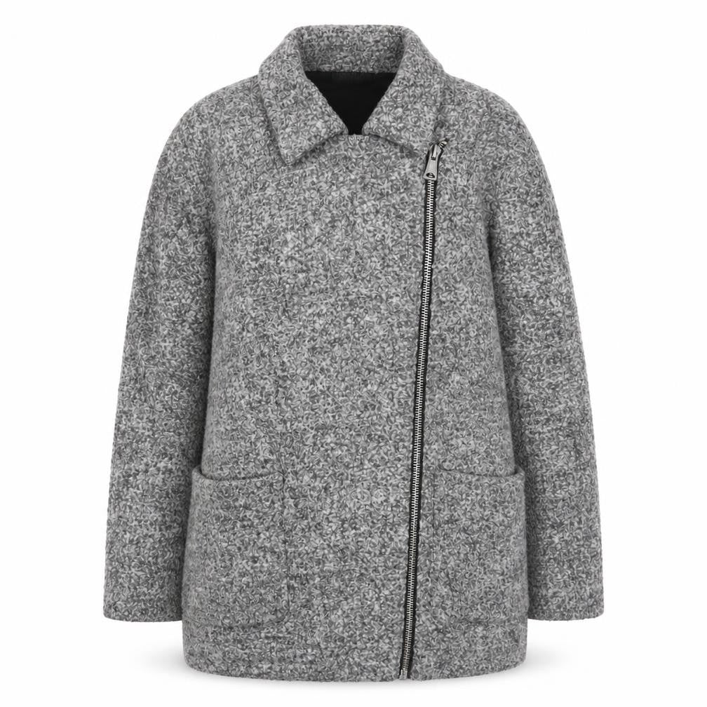 Topshop Womens Grey Jacket Coat Size 8 Zip