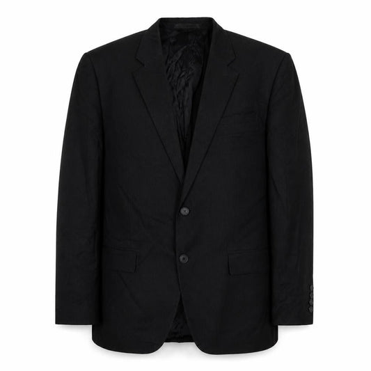 Front view of French Connection men’s black polyester jacket suit jacket, size 40, regular