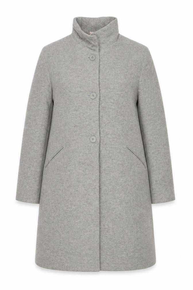 NEXT Womens Grey Overcoat Coat Size 12 Button