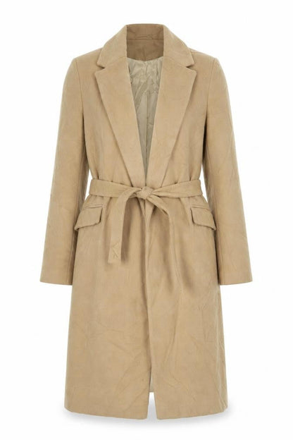 Topshop Womens Brown Overcoat Coat Size 8 Button - Belted