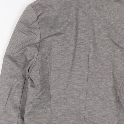 H&M Womens Grey Jacket Blazer Size 8 Button