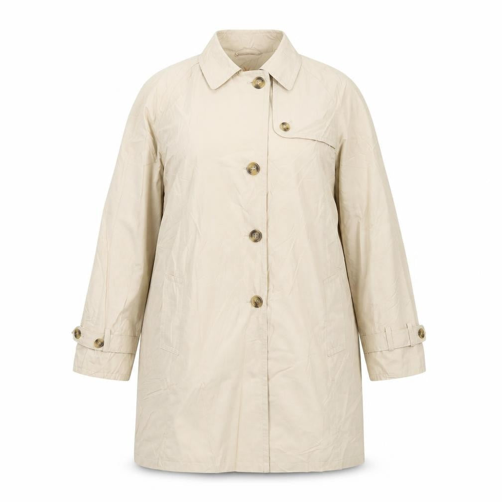 Fuchs Schmitt Womens Beige Overcoat Coat Size 16 Button