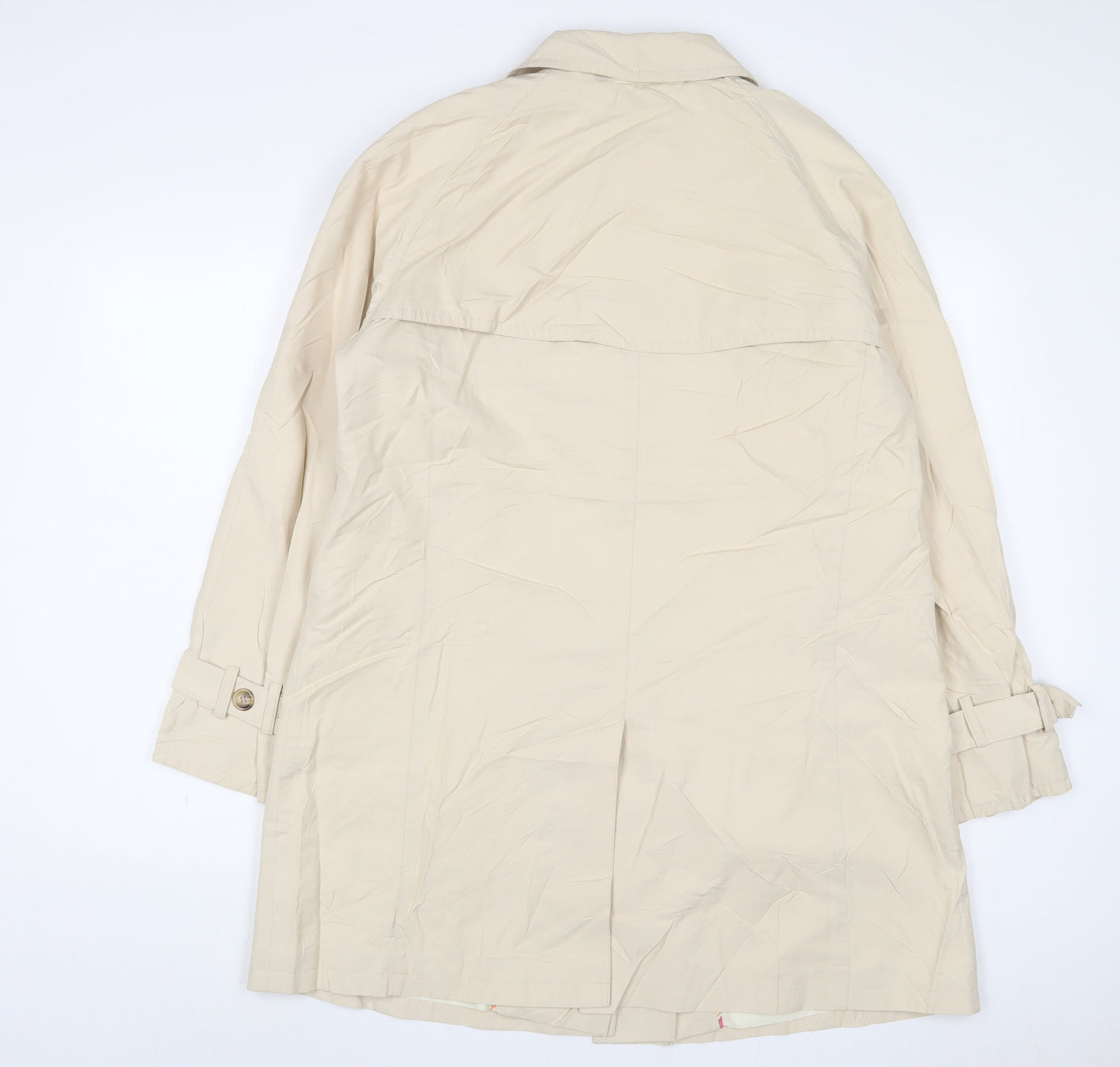 Fuchs Schmitt Womens Beige Overcoat Coat Size 16 Button