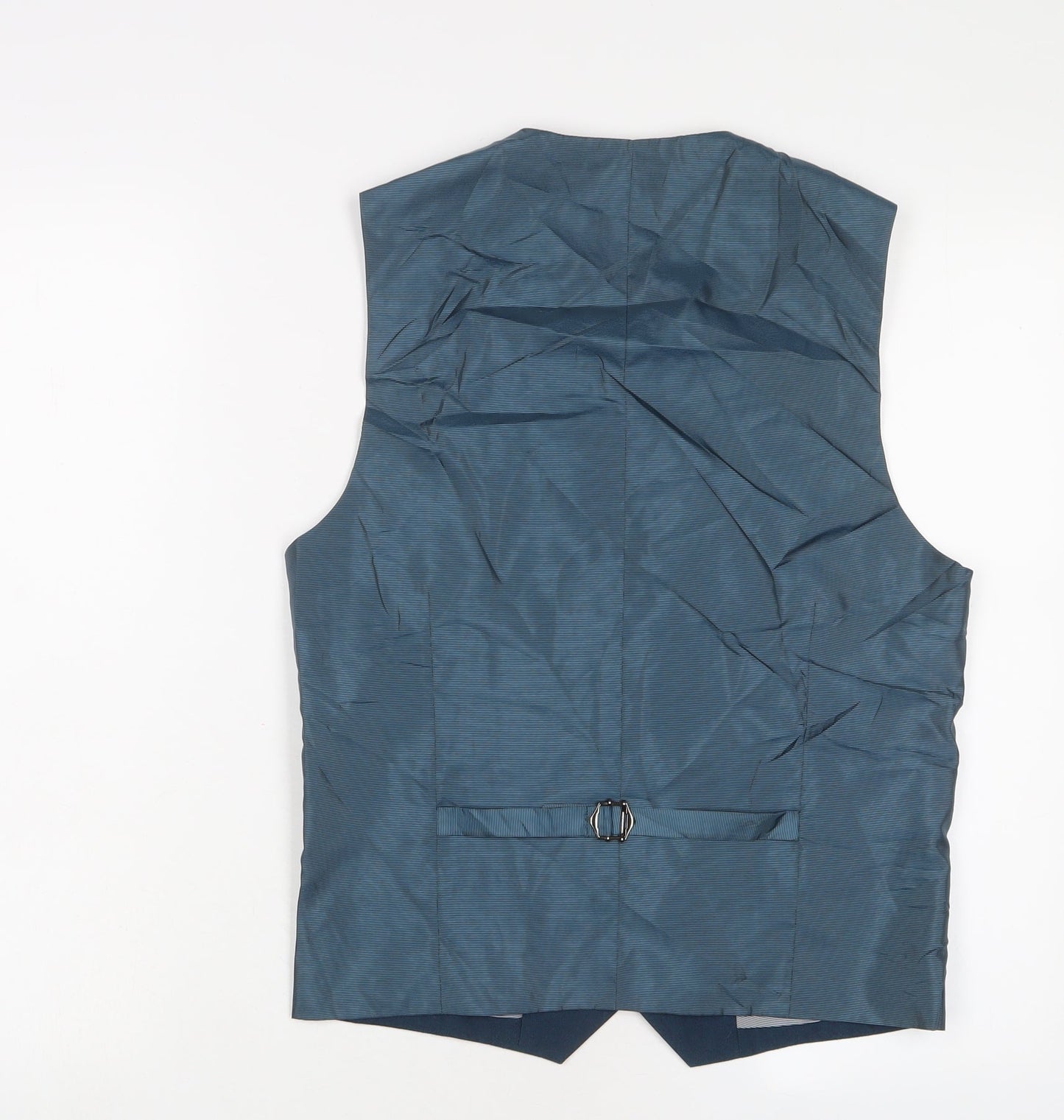 OneSixFive Mens Blue Polyester Jacket Suit Waistcoat Size 36 Regular