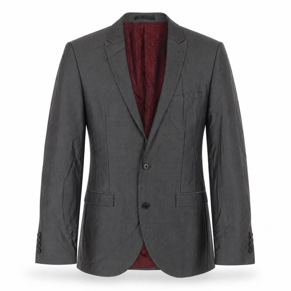 NEXT Mens Grey Polyester Jacket Suit Jacket Size 38 Regular