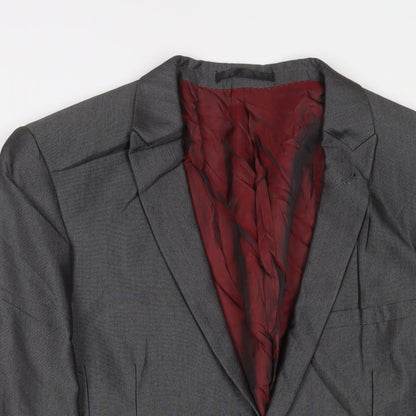 Next Mens Grey Polyester Jacket Suit Jacket Size 38 Regular
