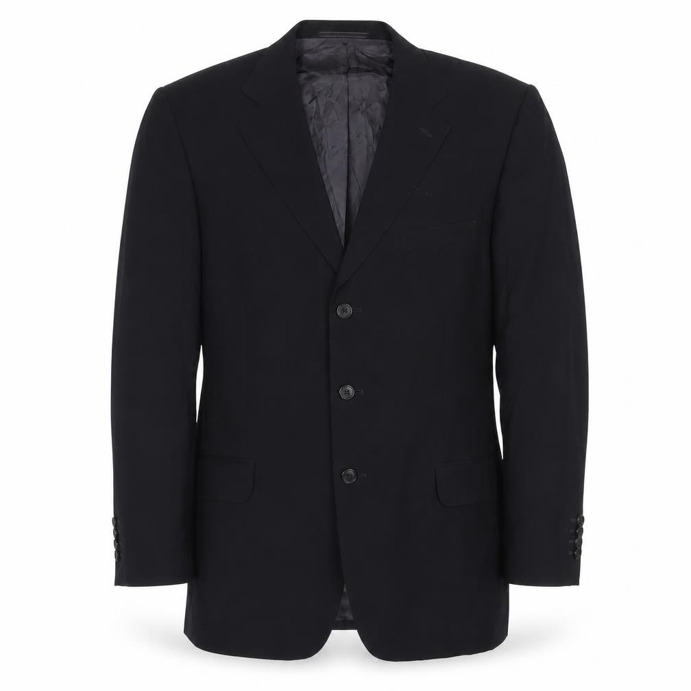 Ermenegildo Zegna Mens Black Wool Jacket Suit Jacket Size 42 Regular