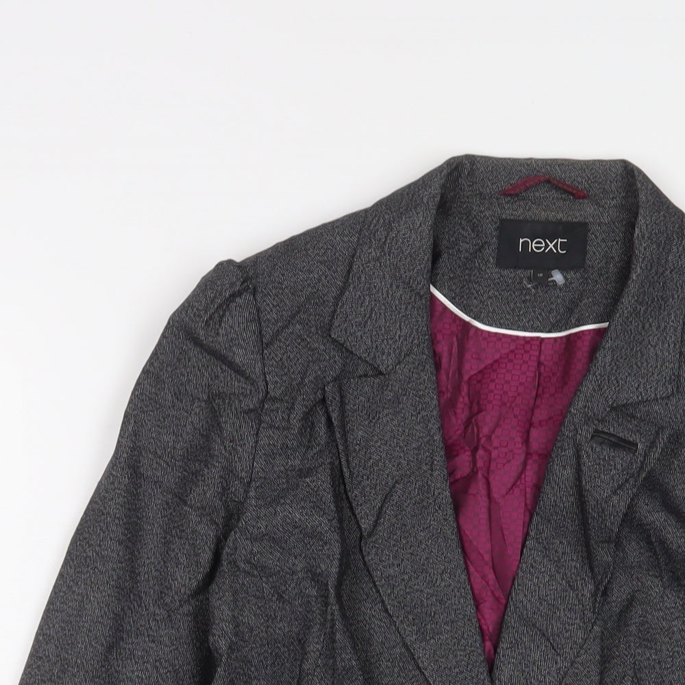 NEXT Womens Grey Jacket Blazer Size 10 Button