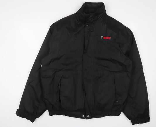Result Mens Black Jacket Size XL Zip - Embroidered