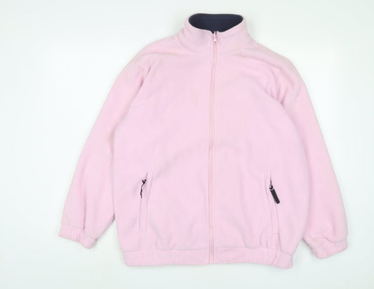 Being Casual Womens Pink Jacket Size 12 Zip