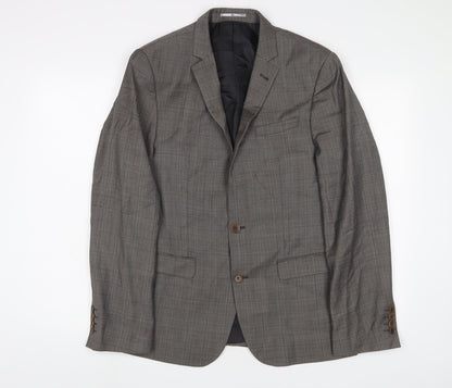 Additional front view of ASOS men’s grey polyester jacket suit jacket, size 40, regular