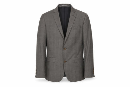 Front view of ASOS men’s grey polyester jacket suit jacket, size 40, regular