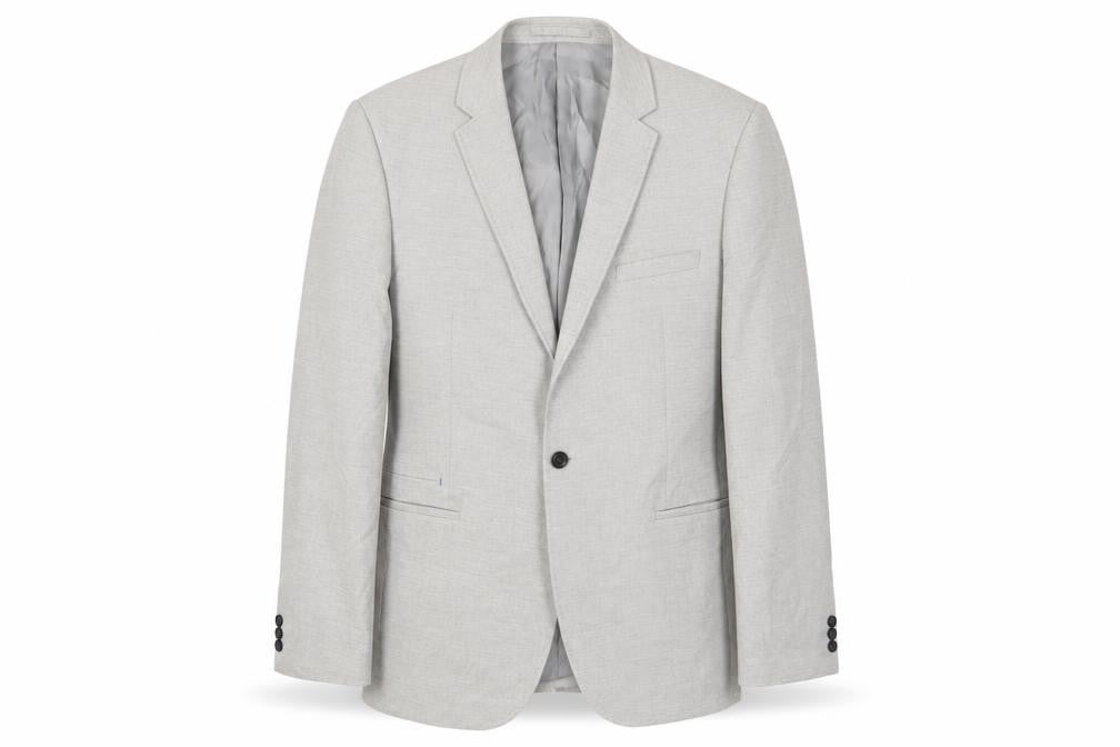 Autograph Mens Grey Cotton Jacket Suit Jacket Size 44 Regular