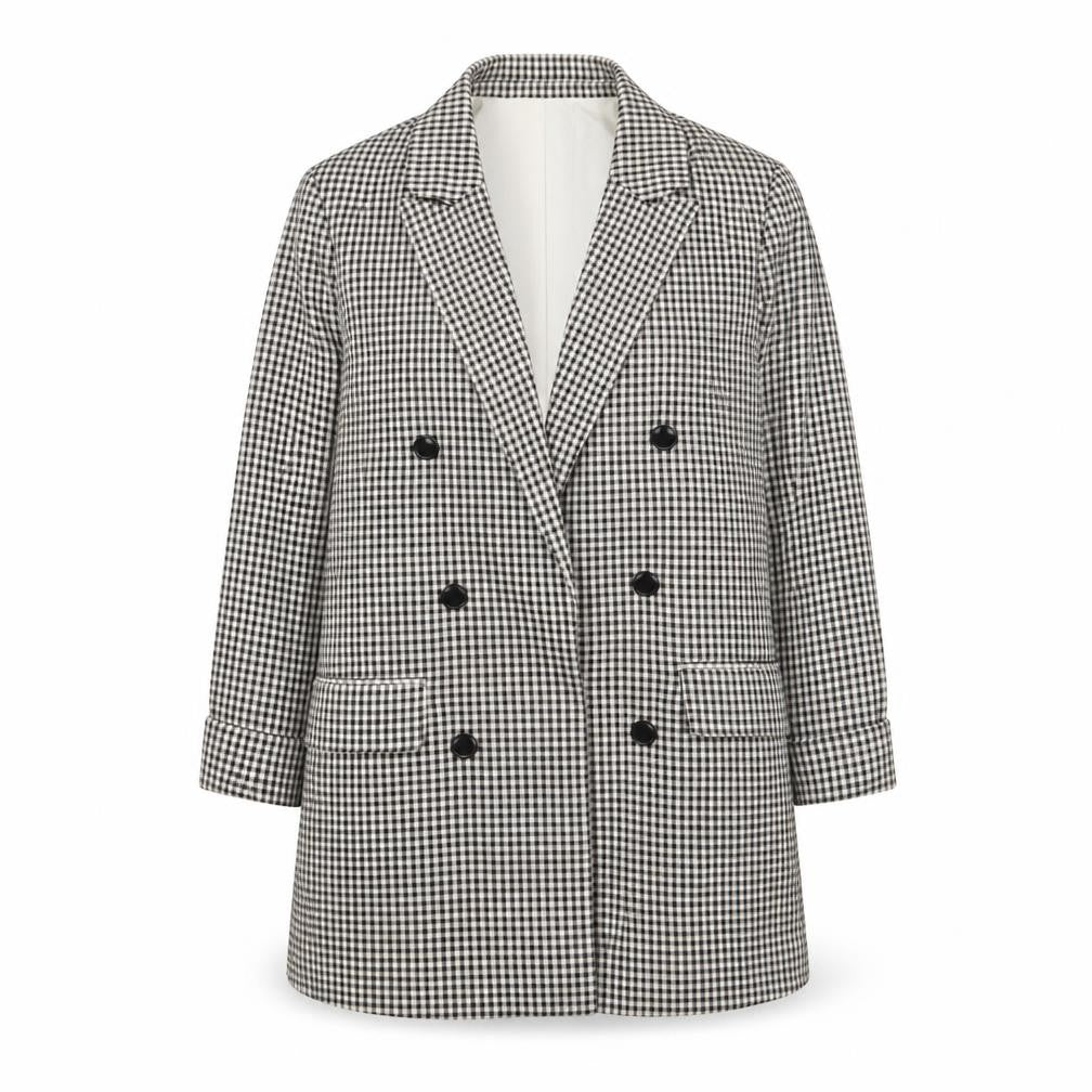 Bershka Womens Multicoloured Plaid Jacket Blazer Size L