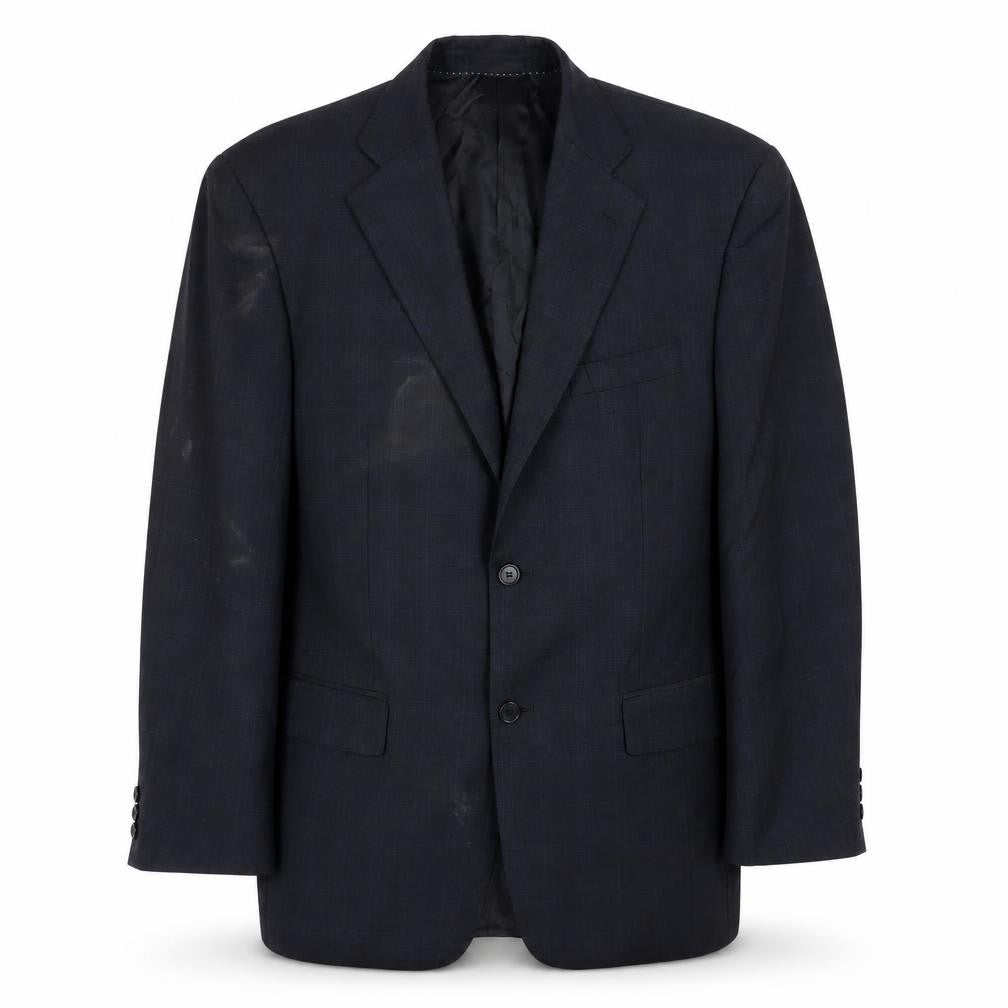 Rochas Mens Blue Wool Jacket Suit Jacket Size 38 Regular
