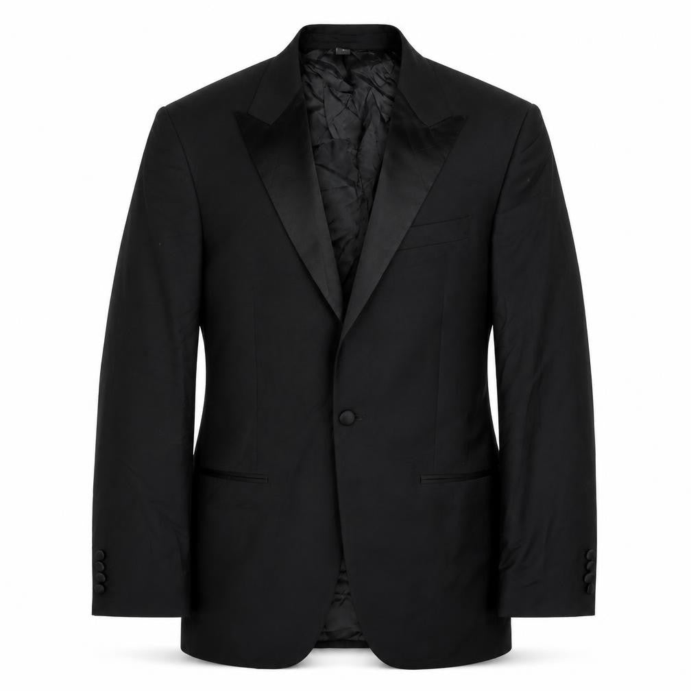 Marks & Spencer Mens Black Wool Jacket Suit Jacket Size 38 Regular