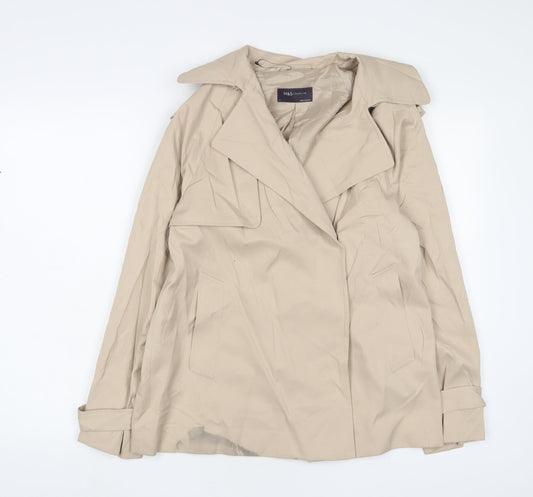 Marks and Spencer Womens Beige Jacket Size 6 Snap