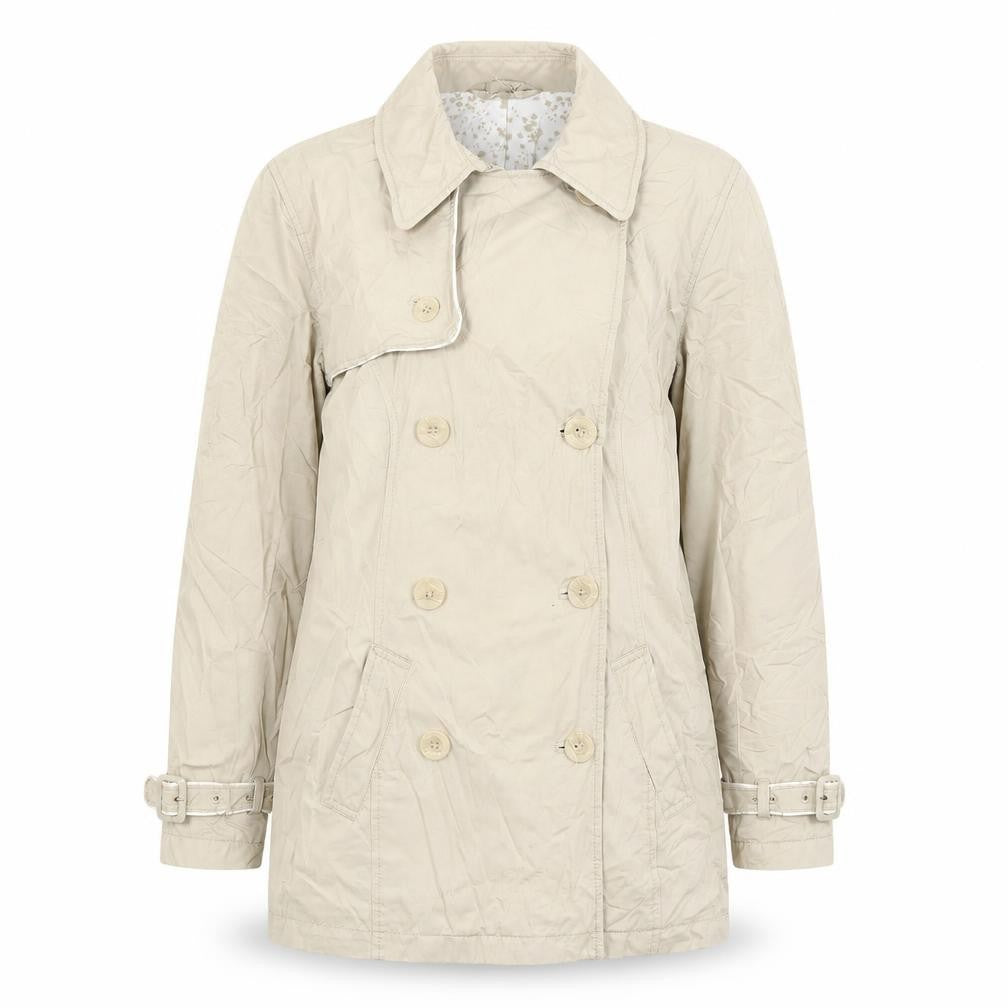 Monsoon Womens Beige Trench Coat Jacket Size 12 Button