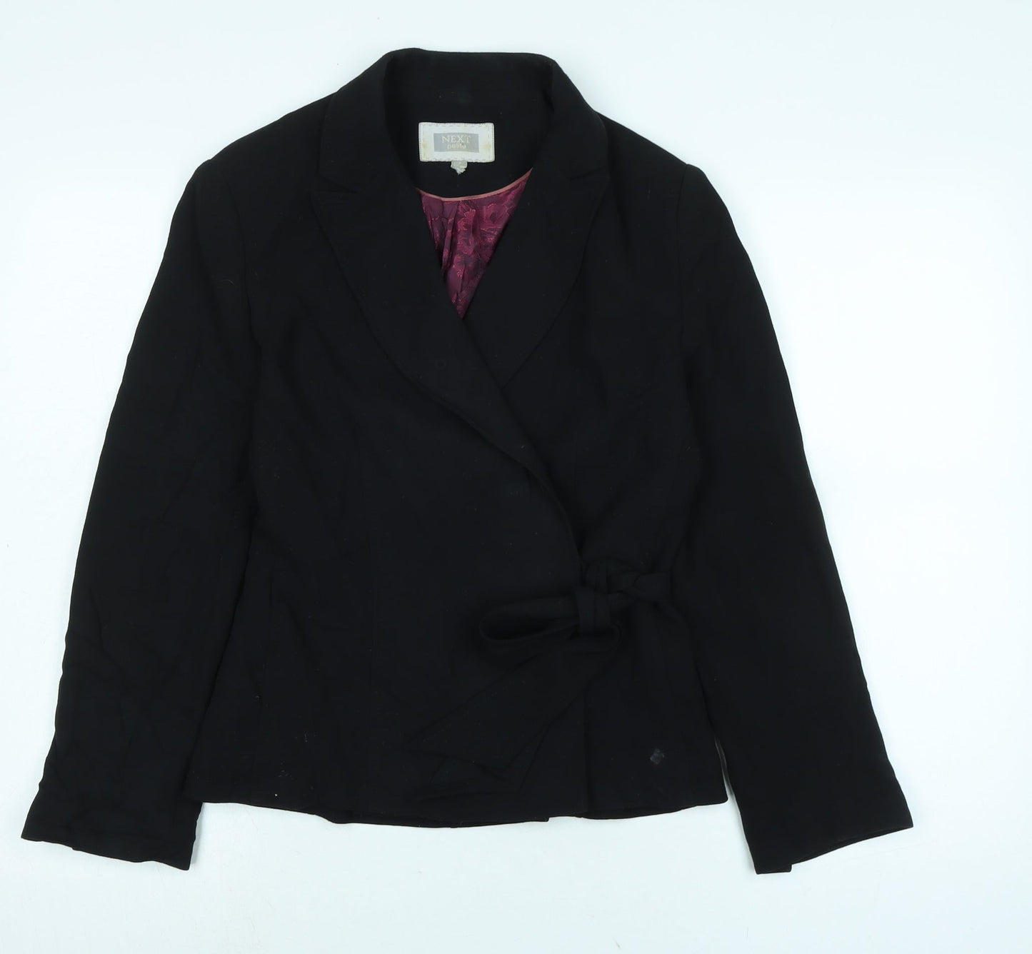 NEXT Womens Black Jacket Size 8 Tie