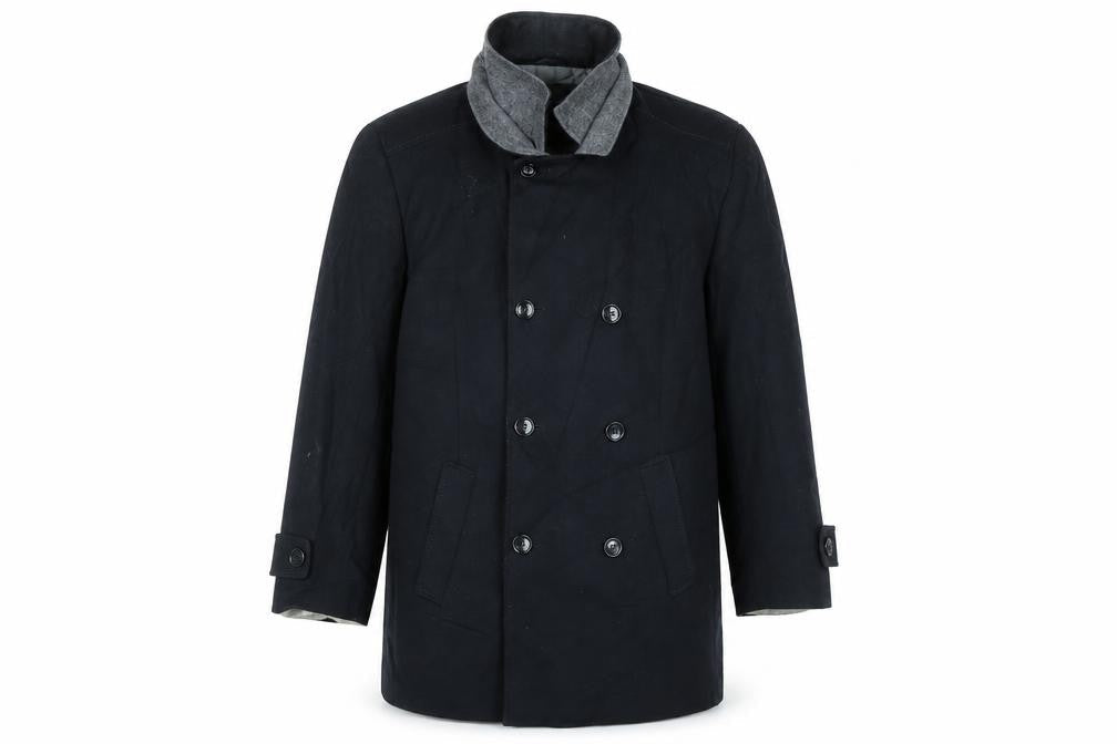 SP Mens Blue Overcoat Coat Size XL Zip