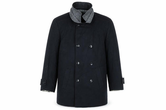 SP Mens Blue Overcoat Coat Size XL Zip