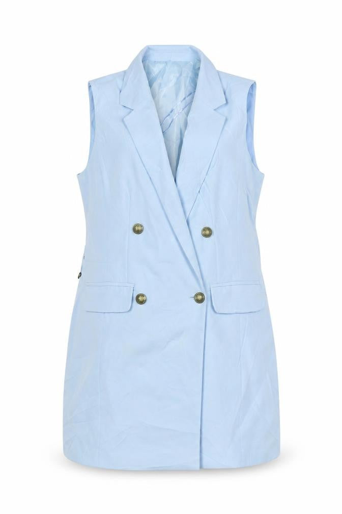 Selected Womens Blue Gilet Waistcoat Size 16