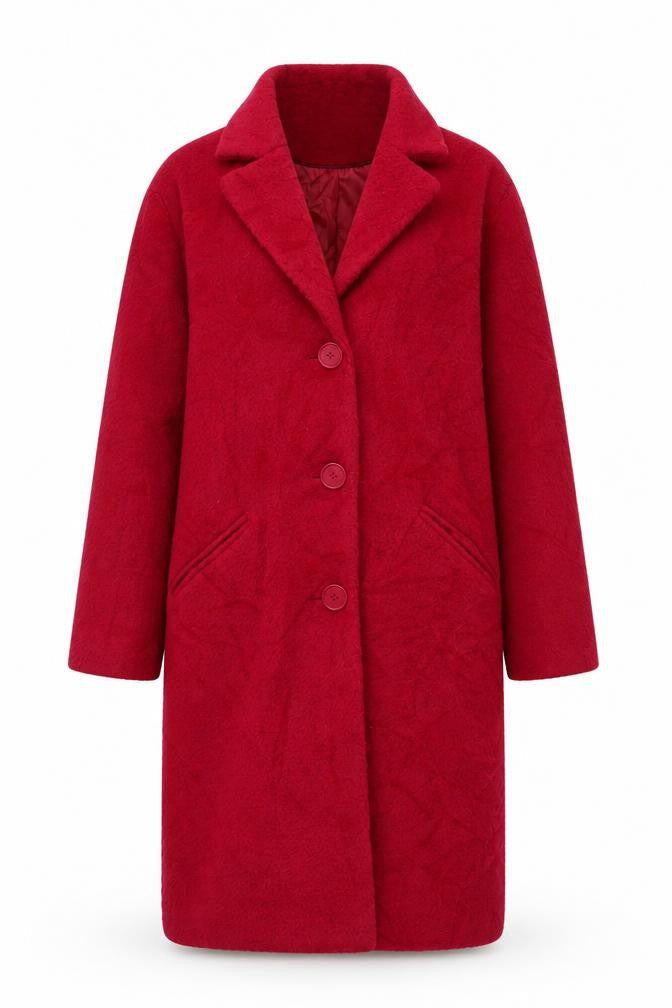 b.young Womens Pink Overcoat Coat Size 6 Button