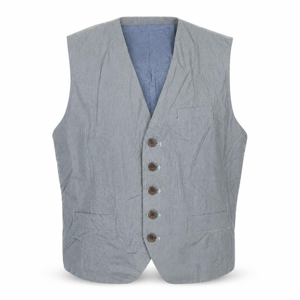 gentlemans relish Mens Grey Gilet Waistcoat Size S Button